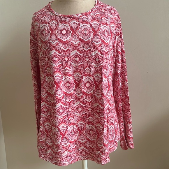 IBKUL Geometric Design Long Sleeve UPF50+ Top - Picture 1 of 6